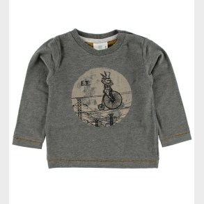 En Fant Bluse - Grmeleret m. Print