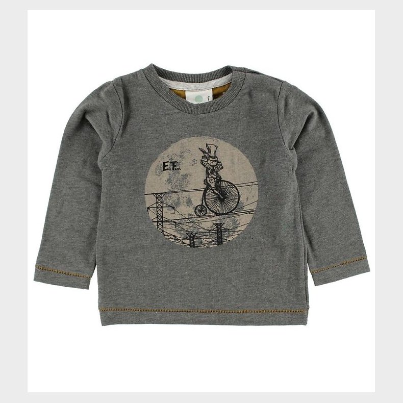 En Fant Bluse - Grmeleret m. Print