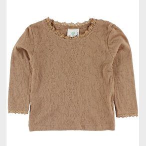 En Fant Bluse - Lys Brun m. Hulmnster