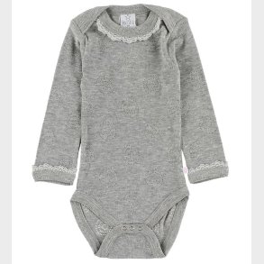 Smallstuff Body - L/ - Grmeleret m. Hulmnster/Blondekant