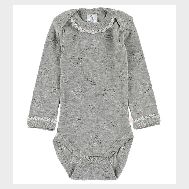 Smallstuff Body - L/ - Grmeleret m. Hulmnster/Blondekant