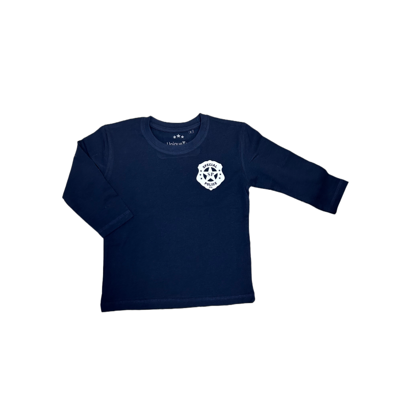 T-Shirt &quot;POLICE&quot; L/S, Blue Navy - T-Shirt - Legekammeraten.dk