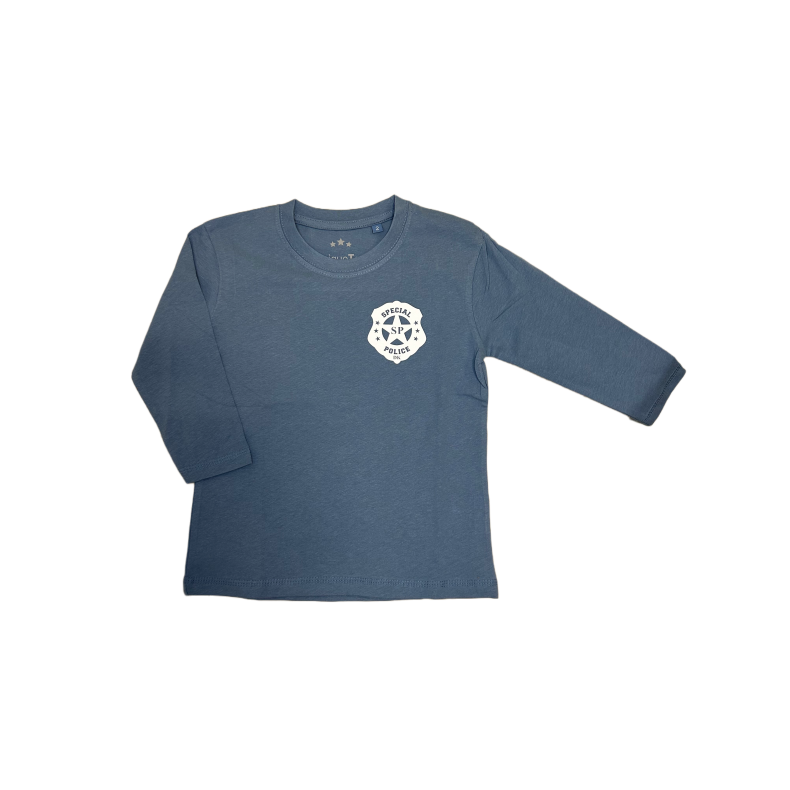 T-Shirt &quot;POLICE&quot; L/S, Denim - T-Shirt - Legekammeraten.dk