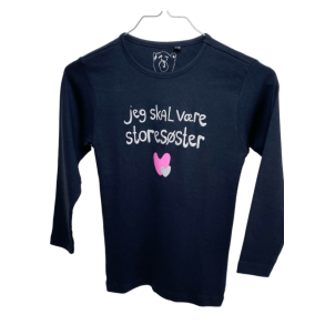 Jeg Skal V�re Stores�ster T-Shirt L/S, Dark Navy - Legekammeraten.dk