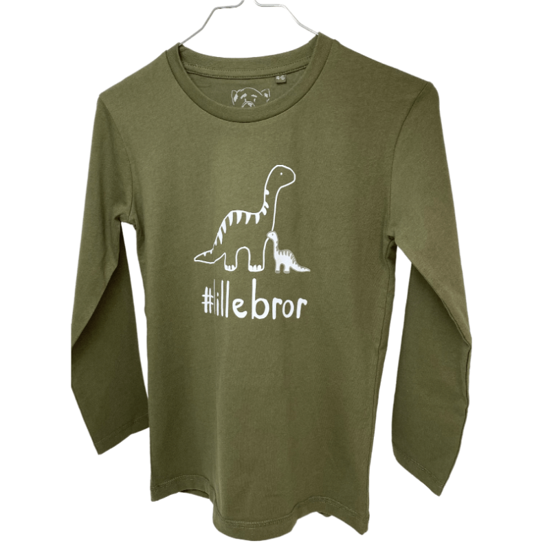 #Lillebror T-Shirt L/S, New Army - Legekammeraten.dk