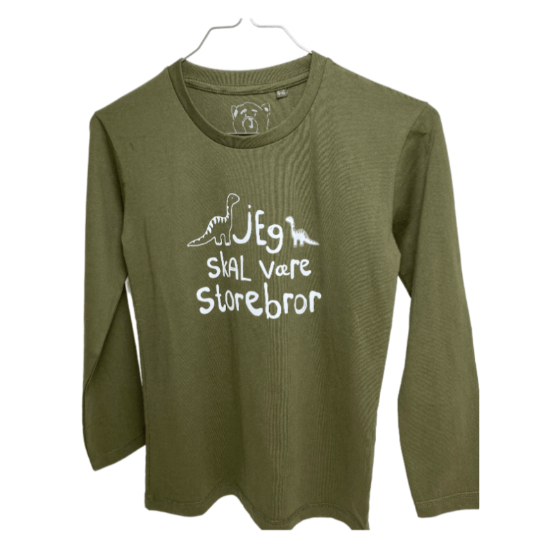 Jeg Skal Vre Storebror T-Shirt L/S, New Army - Jeg skal vre storebror t-shirt - Legekammeraten.dk