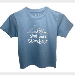 Jeg Skal Vre Storebror T-shirt S/S Dinosaur Denim Bl - Skjorter og toppe - Legekammeraten.dk