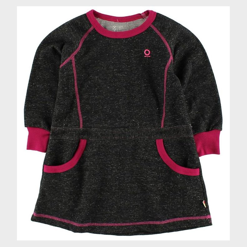 Katvig Kjole - Sortmeleret m. Mrk Pink