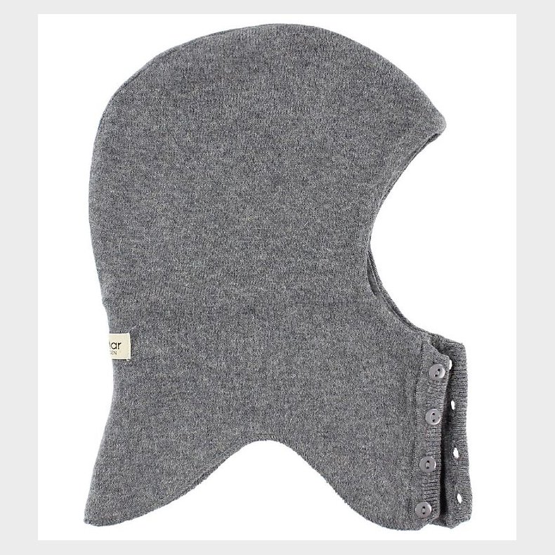 MarMar Elefanthue m. Knapper - Uld/Bomuld - 2-lags - Gr�meleret