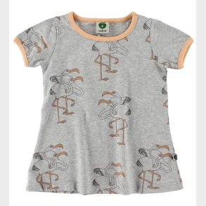 Smfolk Kjole - Grmeleret/Orange m. Flamingoer