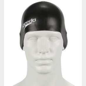 Speedo Badehtte - Junior Plain Moulded Silicone Cap - Sort