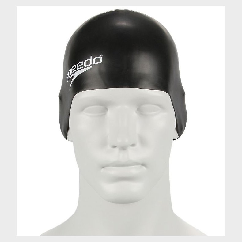 Speedo Badehtte - Junior Plain Moulded Silicone Cap - Sort