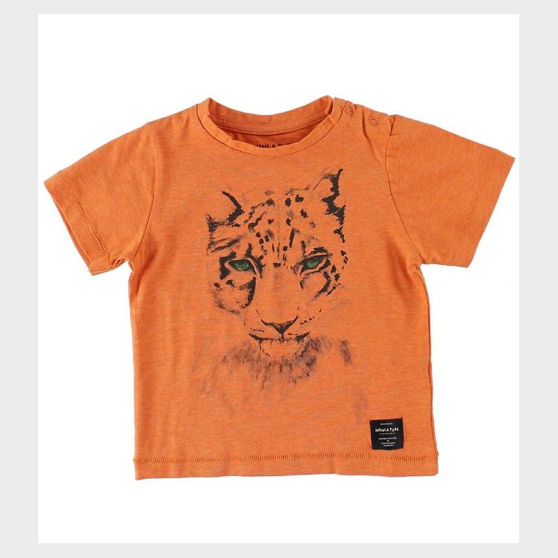 Mini A Ture T-Shirts - Legolas - Orangemeleret m. Leopard