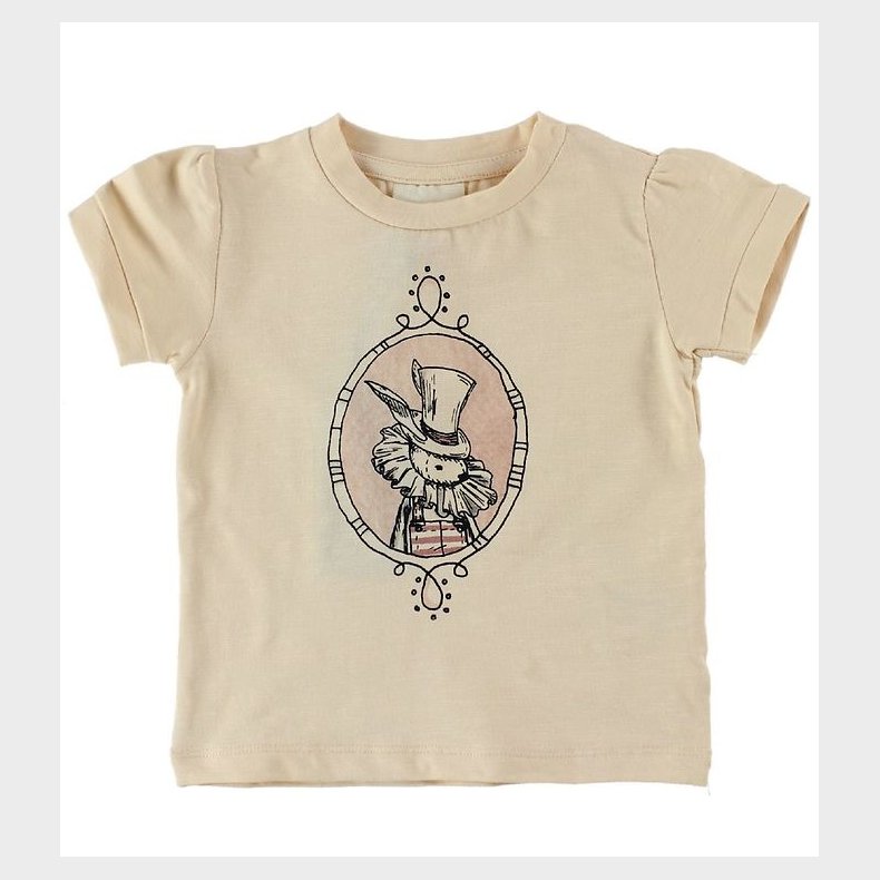 En Fant T-Shirt - Lys Fersken m. Kanin