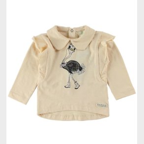 En Fant Bluse - Lys Fersken m. Struds/Flser