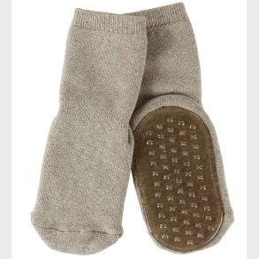 Mp Str�mper m. Antiskrid - Brunmeleret