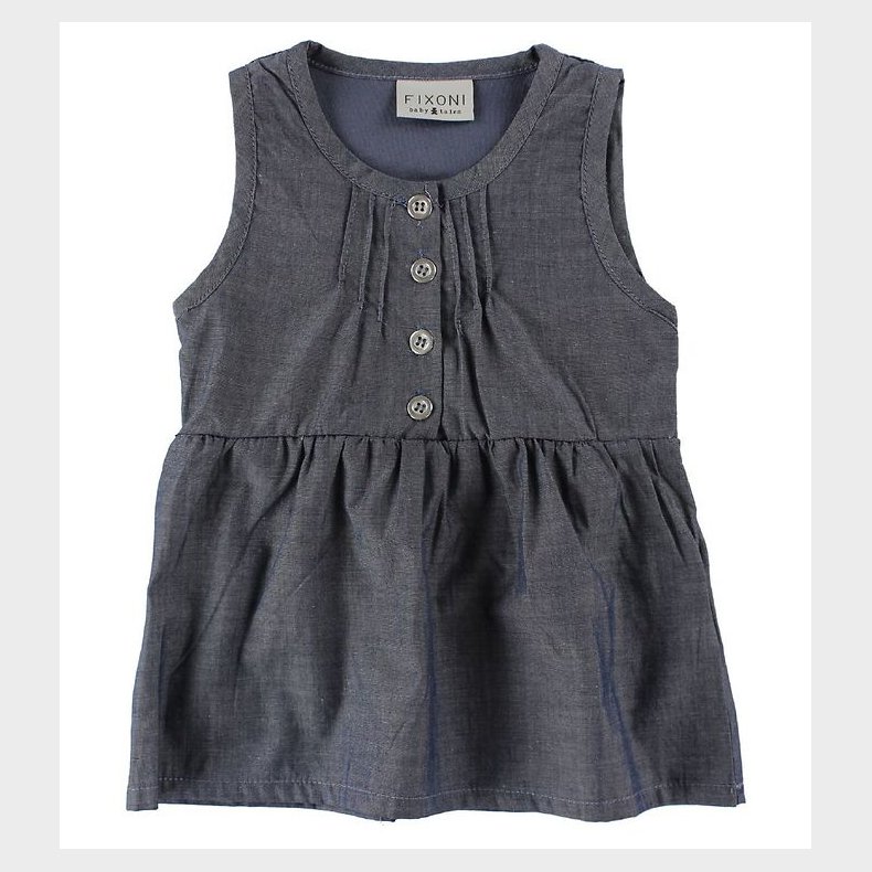 Fixoni Kjole - Denim m. Knapper
