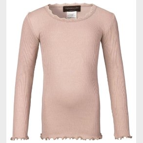 Rosemunde Bluse - Pudderrosa m. Blonder