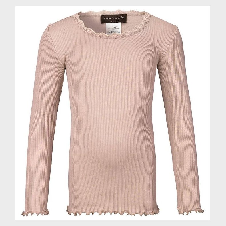 Rosemunde Bluse - Pudderrosa m. Blonder