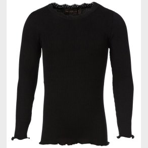 Rosemunde Bluse - Sort m. Blonder