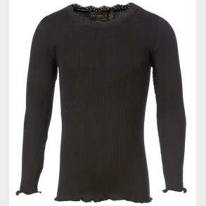 Rosemunde Bluse - Sort m. Blonder