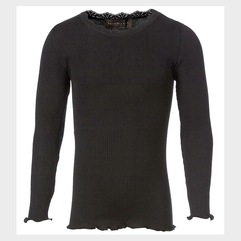 Rosemunde Bluse - Sort m. Blonder