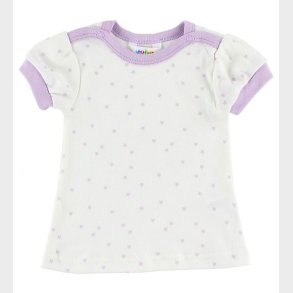 Joha T-Shirt - Bomuld - Hvid/Lavendel m. Stjerner