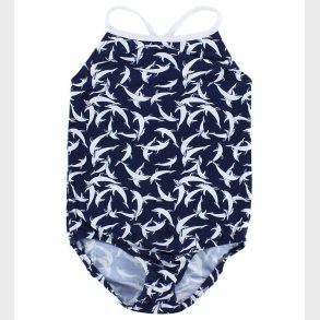 Petit Crabe Badedragt - UV50+ - Navy m. Delfiner