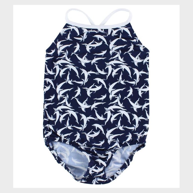 Petit Crabe Badedragt - UV50+ - Navy m. Delfiner
