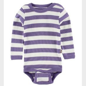 Katvig Body - L/ - Hvid/Lilla Stribet