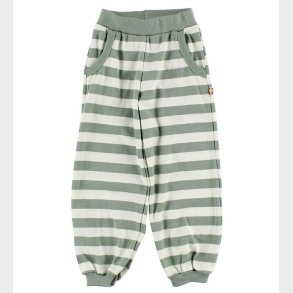 Katvig Bukser - Hvid/Stvet Grn Stribet