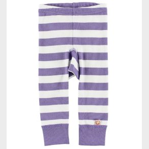 Katvig Leggings - Hvid/Lilla Stribet