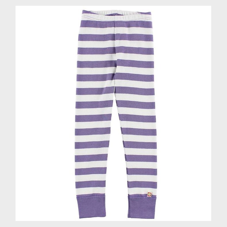 Katvig Leggings - Hvid/Lilla Stribet