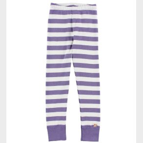 Katvig Leggings - Hvid/Lilla Stribet