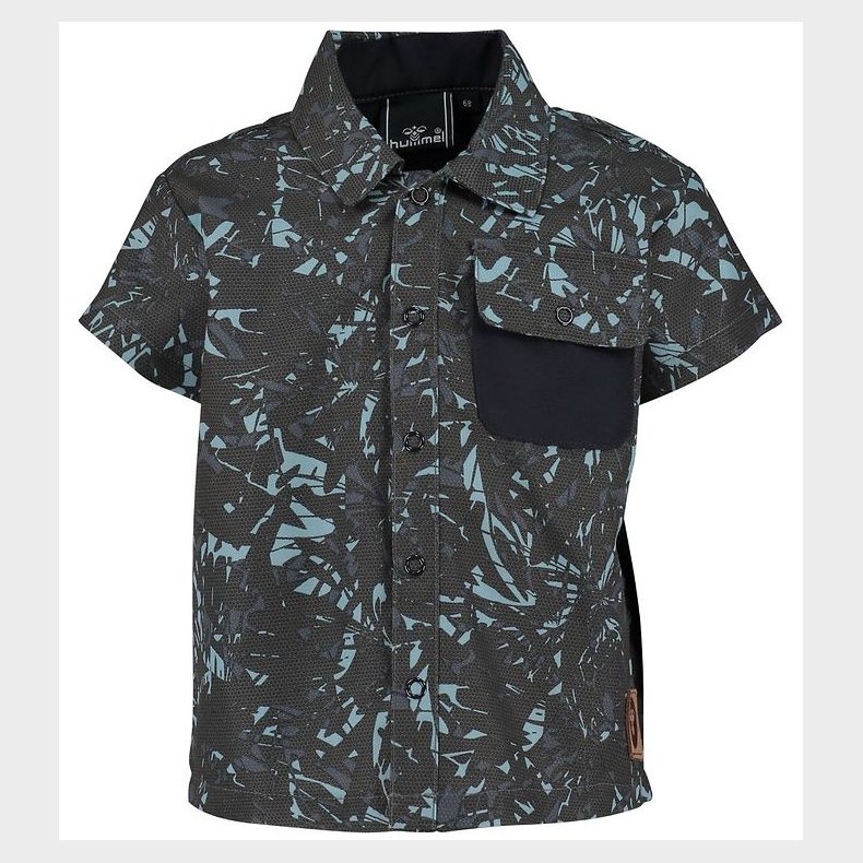 Hummel Badeskjorte - UV50+ - HMLSaxo - Koksgr/Lysebl