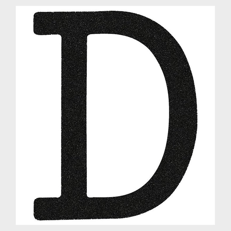 That's Mine Bogstav - D - Sort Glimmer