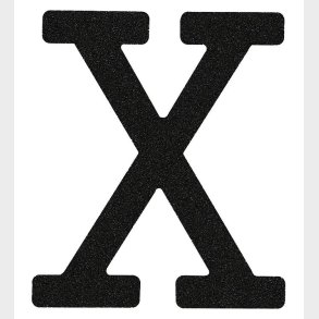 That's Mine Bogstav - X - Sort Glimmer