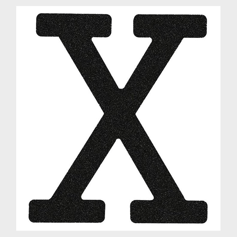 That's Mine Bogstav - X - Sort Glimmer