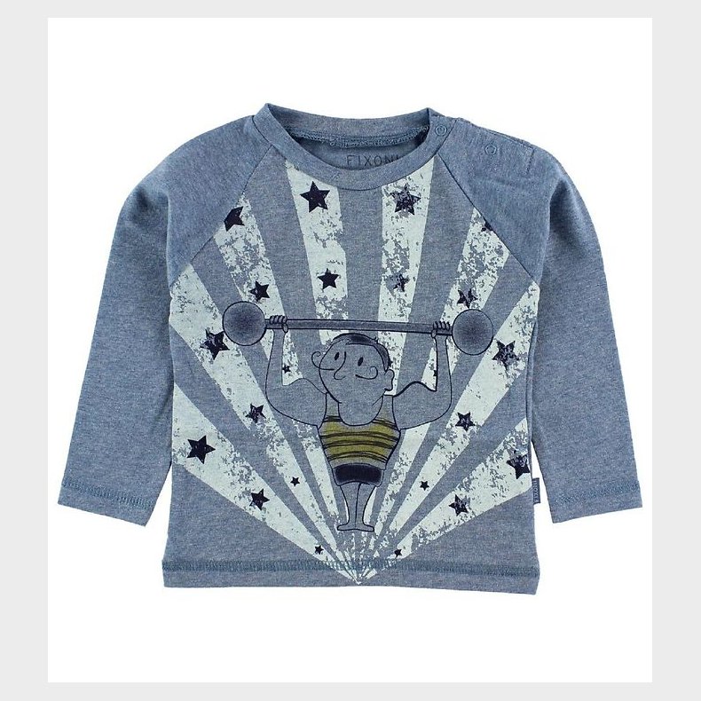 Fixoni Bluse - Blmeleret m. Vgtlfter