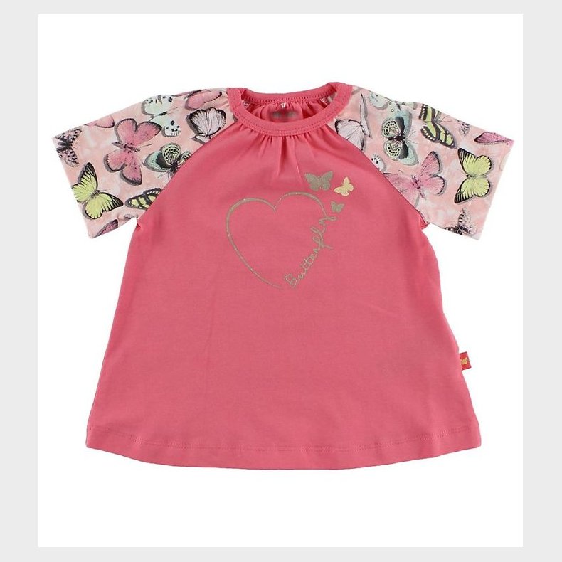 Me Too T-shirt - Pink m. Sommerfugle