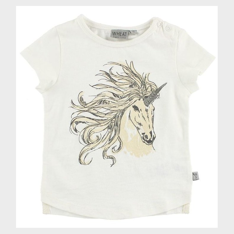 Wheat T-shirt - Ivory m. Enhjrning