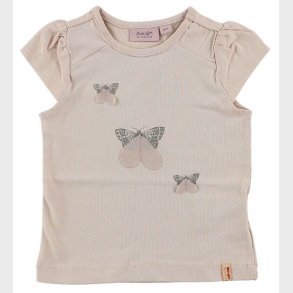 Noa Noa miniature T-shirt - Pudderrosa m. Sommerfugle