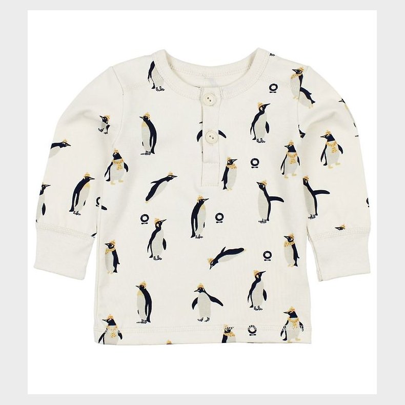 Katvig Bluse - Creme m. Pingviner
