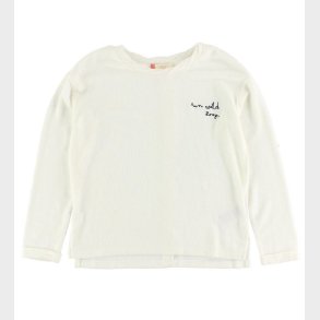 Roxy Bluse - Creme m. Tekst/Knapper