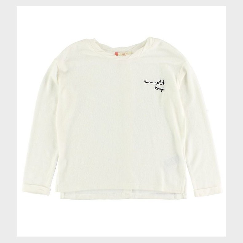 Roxy Bluse - Creme m. Tekst/Knapper