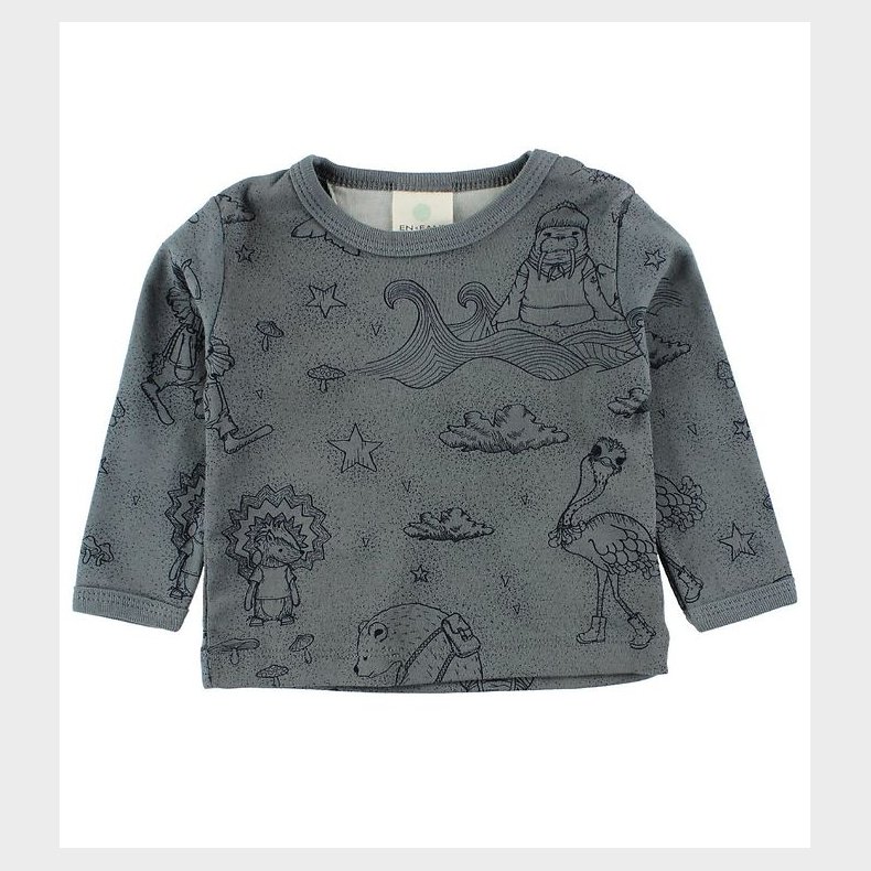 En Fant Bluse - Stvet Petroleum m. Dyr