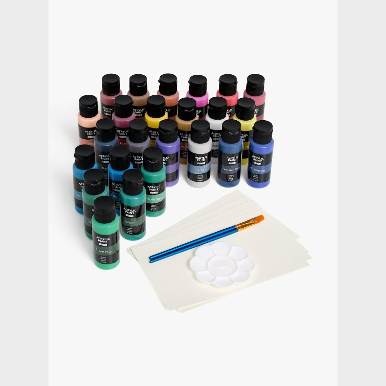 Fippla Akrylmalingss�t 24 Farver