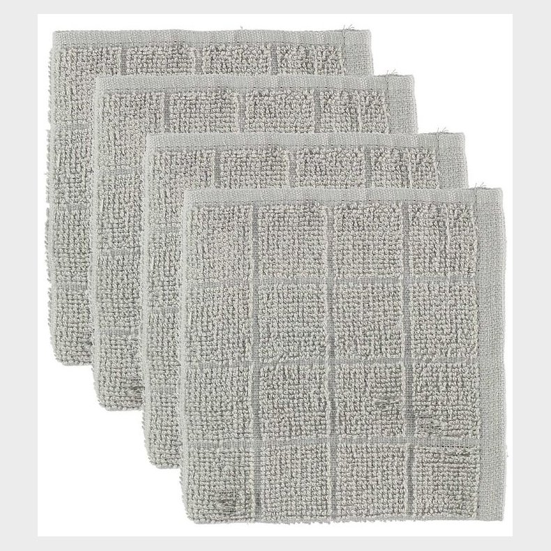 Pippi Vaskeklude - 4-pak - Lysegr