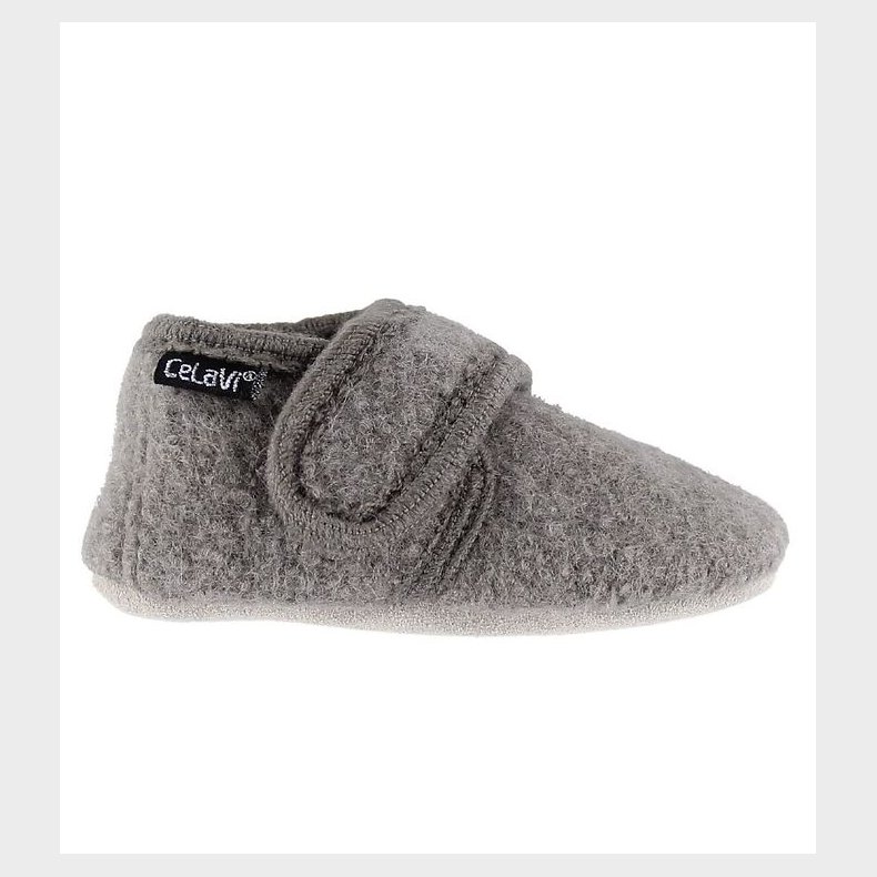 CeLaVi Hjemmesko - Uld - Lysegrmeleret