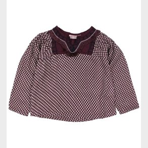 Noa Noa miniature Bluse - Bordeaux m. Prikker
